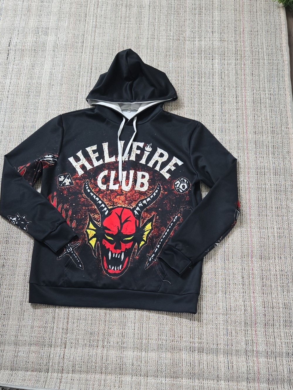 Stranger Things Hellfire Club Hoodie Sz L